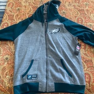 New with tags Eagles Zip up hooded sweatshirt